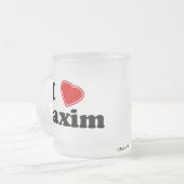 Tasse Givré J'aime la maxime (Devant gauche)