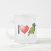 Tasse Givré J'aime l'arc-en-ciel Lorikeets (Gauche)