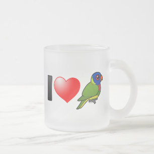 Tasse Givré J'aime l'arc-en-ciel Lorikeets