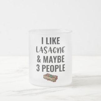 Tasse Givré J'Aime Lasagne Et Peut-Être 3 Personnes