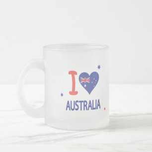 Tasse Givré "J'AIME L'AUSTRALIE" Jour de l'Australie 26 janvie