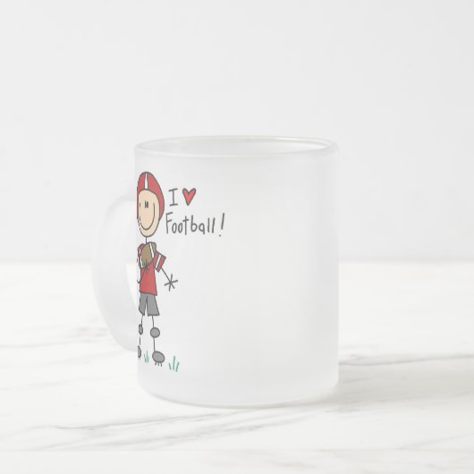 Tasse Givré J'aime le football (Devant gauche)