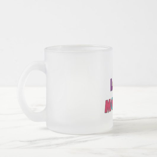 Tasse Givré J'aime le T-shirts et les cadeaux de maman (Gauche)