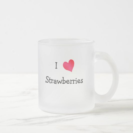 Tasse Givré J'aime les fraises (Droit)