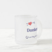 Tasse Givré J'aime mes ânes (les ânes multiples) (Devant droit)