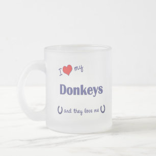 Tasse Givré J'aime mes ânes (les ânes multiples)