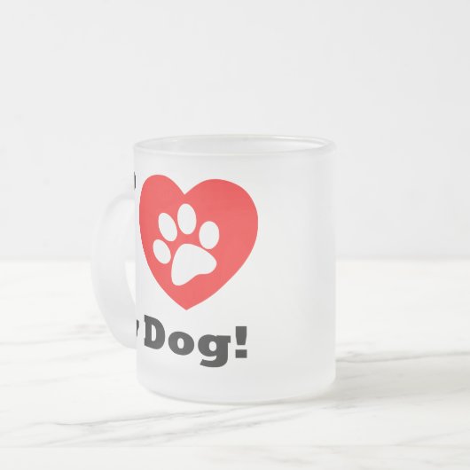 Tasse Givré J'Aime Mon Chien (Devant gauche)