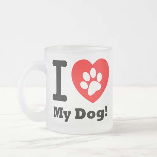 Tasse Givré J'Aime Mon Chien (Gauche)