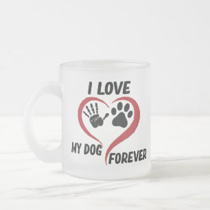 Tasse Givré J'aime mon chien jeter l'oreiller