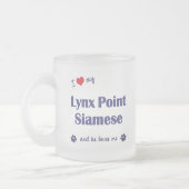 Tasse Givré J'aime mon point de Lynx siamois (le chat (Gauche)