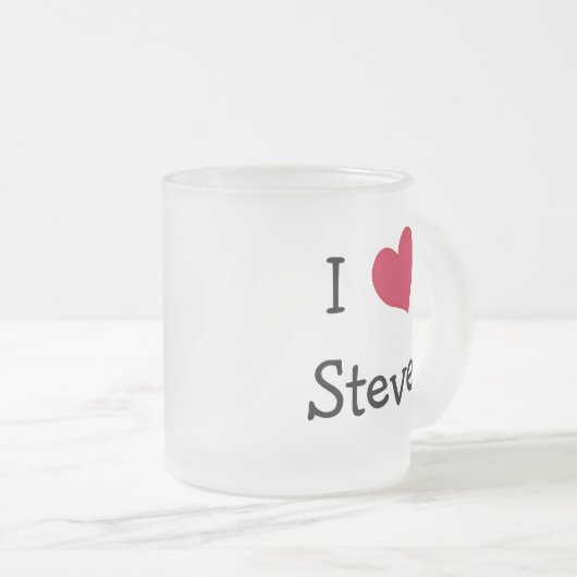 Tasse Givré J'aime Steve (Devant droit)