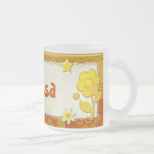 Tasse Givré Jaune à orné de bijoux de jeu PERSONNALISÉ