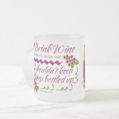 Tasse Givré Je bois la citation drôle de vin (Devant gauche)