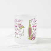 Tasse Givré Je bois la citation drôle de vin (Centre)