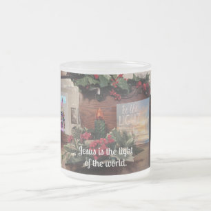 Tasse Givré Jésus est la lumière du monde.