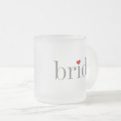 Tasse Givré Jeune mariée grise des textes (Devant droit)