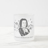 Tasse Givré Johann Sebastian Bach Portrait et buste avec notes (Centre)