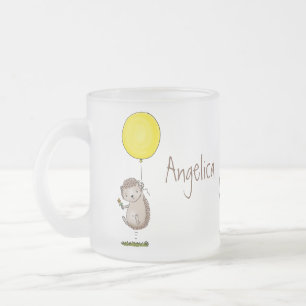 Tasse Givré Joli hérisson et motif de dessin animé de ballon