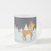 Tasse Givré Joli lapin de Noël et cerf mignonne (Devant droit)