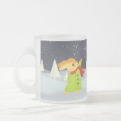 Tasse Givré Joli lapin de Noël et cerf mignonne (Gauche)