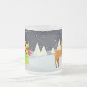 Tasse Givré Joli lapin de Noël et cerf mignonne (Centre)