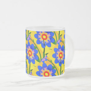Tasse Givré Joli Motif de fleurs Abstraites