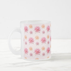 Tasse Givré Jolies fleurs roses et jaunes