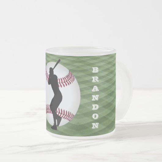 Tasse Givré Joueur de baseball sur le terrain de baseball avec (Devant droit)