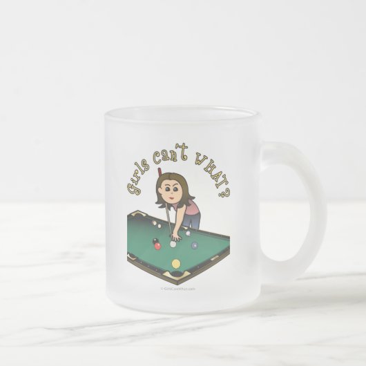 Tasse Givré Joueuse de billard léger (Droit)