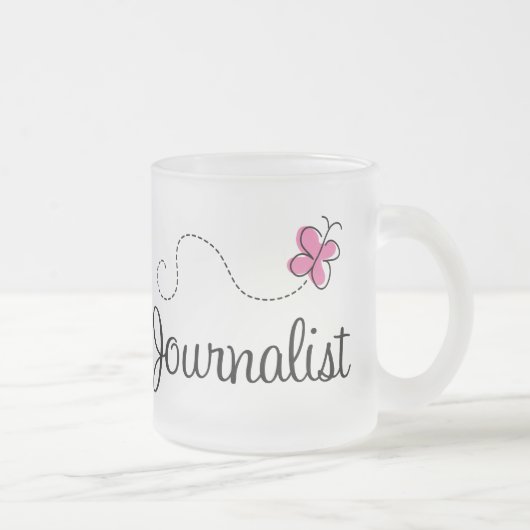 Tasse Givré Journaliste rose (Droit)