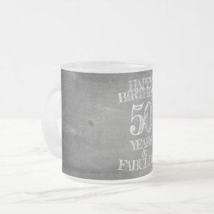 Tasse Givré Joyeux Anniversaire - 50 Ans & Fabuleux