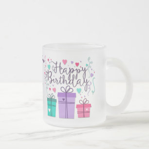 Tasse Givré "Joyeux anniversaire avec la personnaliser de