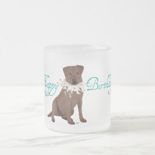 Tasse Givré Joyeux anniversaire Labrador Retriever