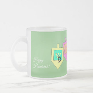 Tasse Givré Joyeux Hanouka Anglais Hébreu