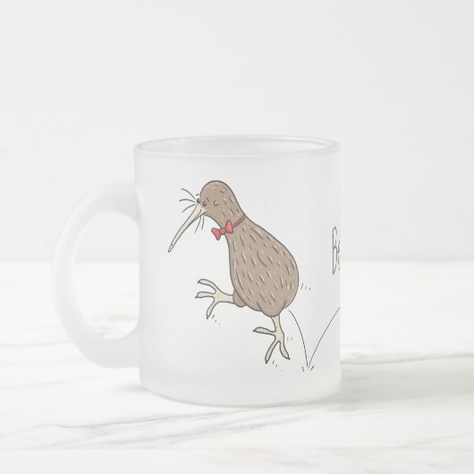 Tasse Givré Joyeux kiwi de saut avec dessin de cravate arc (Gauche)