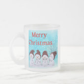 Tasse Givré Joyeux Noël mignon Petits Snowmen adorable (Gauche)