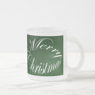 Tasse Givré Joyeux Noël Vert Jeu de Verre Jeu de Musique