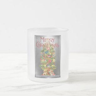 Tasse Givré Joyeux Noël Vintage Tree Design