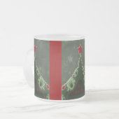 Tasse Givré Joyeux voeux de Noël - Arbre fragile et étoile (Devant gauche)