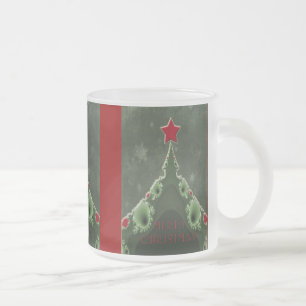 Tasse Givré Joyeux voeux de Noël - Arbre fragile et étoile