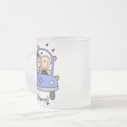 Tasse Givré Juste T-shirts et cadeaux mariés de jeunes mariés (Devant gauche)