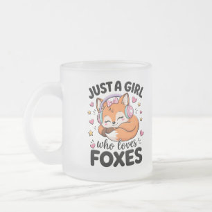 Tasse Givré Juste Une Fille Qui Aime Les Renards Citation Rose