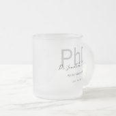 Tasse Givré Keepsaké Black Grey Nom Doctorat (Devant droit)