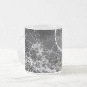 Tasse Givré La géométrie de Gallifreyan dans le noir (Devant gauche)