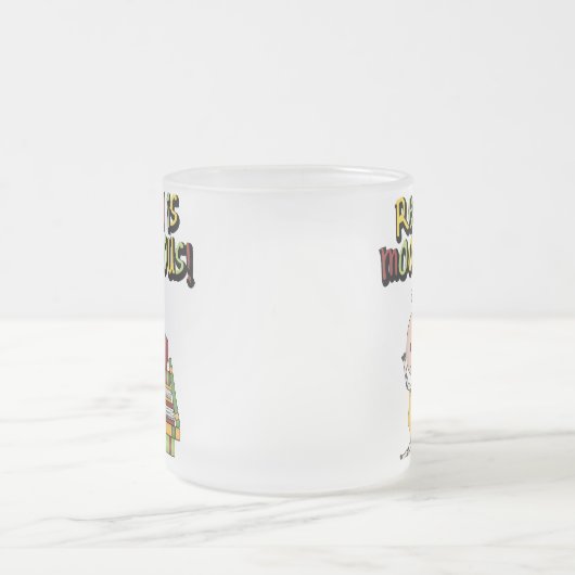 Tasse Givré La lecture est MOO-velous (Centre)