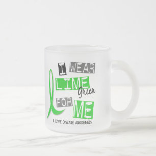 Tasse Givré La maladie de Lyme je porte le vert de chaux pour