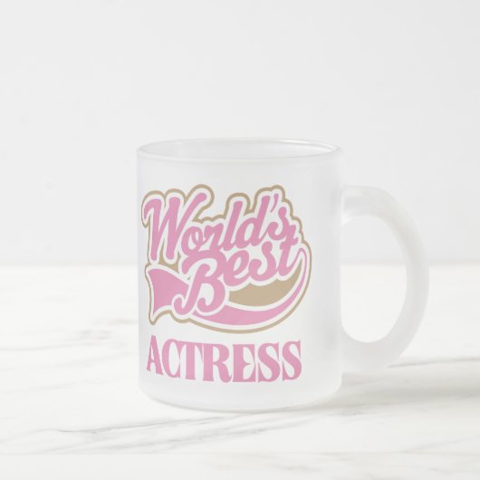 Tasse Givré La meilleure actrice des mondes roses mignons (Droit)
