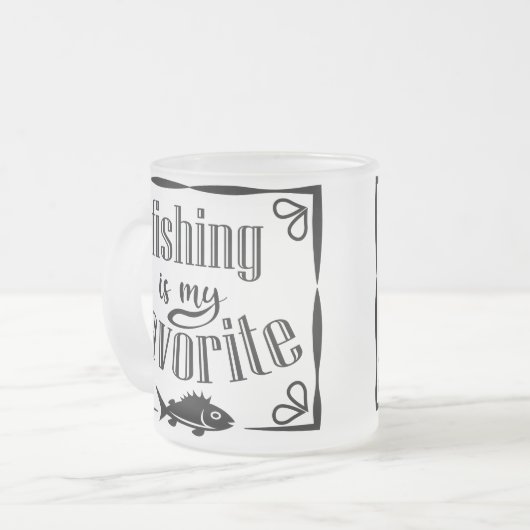 Tasse Givré La pêche est ma citation préférée (Devant gauche)