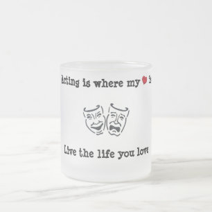 Tasse Givré L'action est où mon coeur est