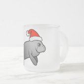 Tasse Givré Lamantin Père Noël de Noël (Devant droit)